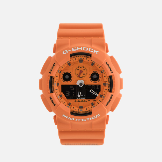 Наручные часы CASIO G-SHOCK GA-100RS-4AER Hot Rock Sound Series Orange/Black