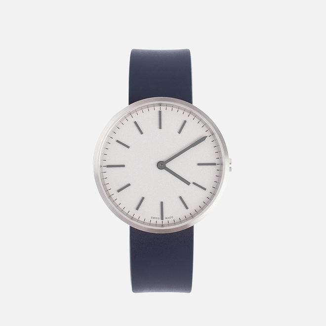 Наручные часы Uniform Wares M37 Brushed Steel/Blue Nitrile Rubber