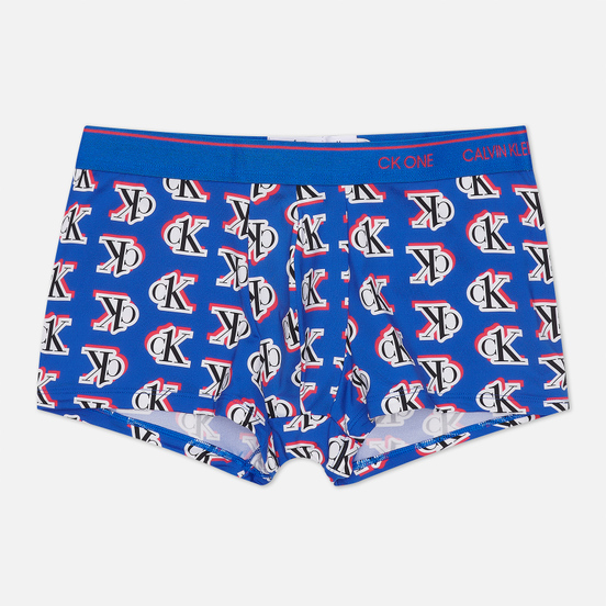 Мужские трусы Calvin Klein Underwear Low Rise Logo Step Print/Kettle Blue