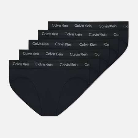 фото Комплект мужских трусов calvin klein underwear 5-pack brief cotton stretch, цвет чёрный, размер s