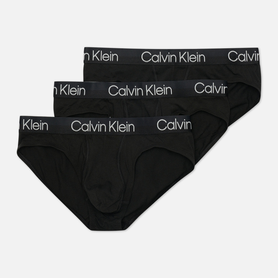 Комплект мужских трусов Calvin Klein Underwear 3-Pack Hip Brief Black/Black/Black/Black
