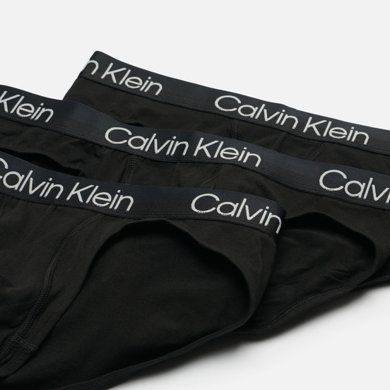 Комплект мужских трусов Calvin Klein Underwear 3-Pack Hip Brief Black/Black/Black/Black