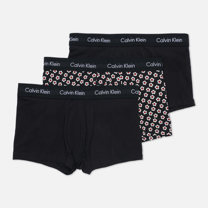 Комплект мужских трусов Calvin Klein Underwear, цвет чёрный, размер XL NB3055A-X1L 3-Pack Low Rise - фото 1