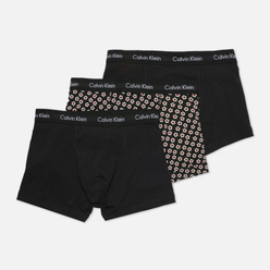 Комплект мужских трусов Calvin Klein Underwear 3-Pack Trunk Black/Black/Dreamy Star Print