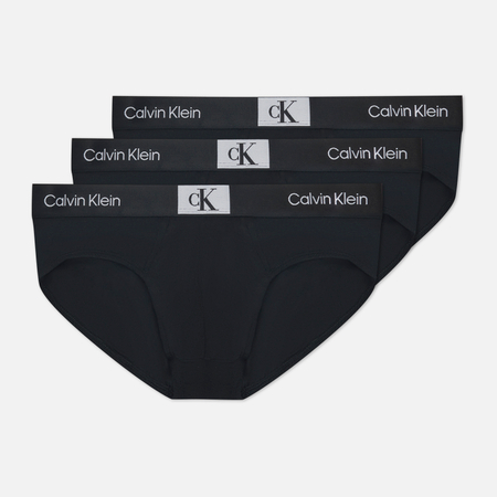фото Комплект мужских трусов calvin klein underwear 3-pack brief ck96, цвет чёрный, размер s