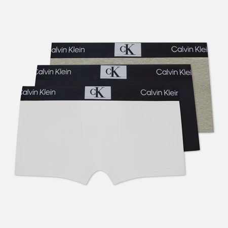 фото Комплект мужских трусов calvin klein underwear 3-pack trunk ck96, цвет комбинированный, размер s