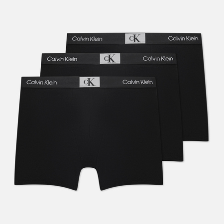 фото Комплект мужских трусов calvin klein underwear 3-pack boxer brief ck96, цвет чёрный, размер s