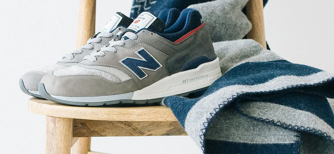 New Balance × Woolrich: шерстяная модель