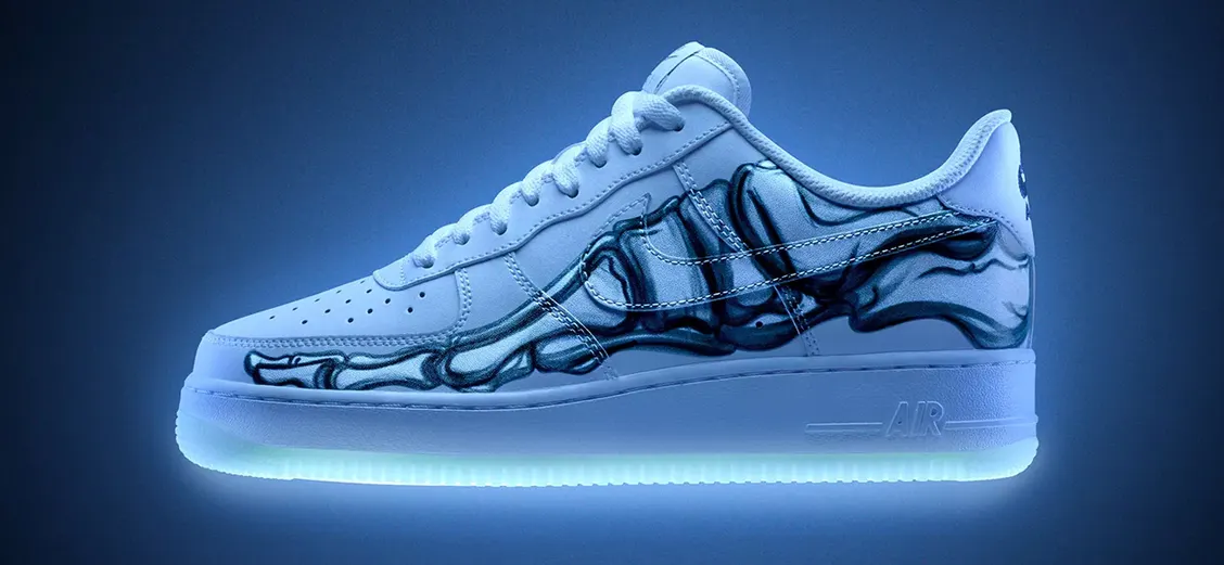 Nike Air Force 1 Low “Skeleton”: трепет Хэллоуина
