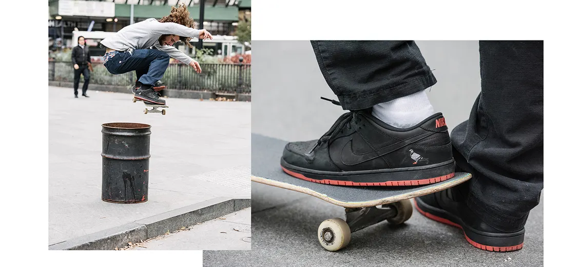 Nike SB × Jeff Staple: чёрный голубь