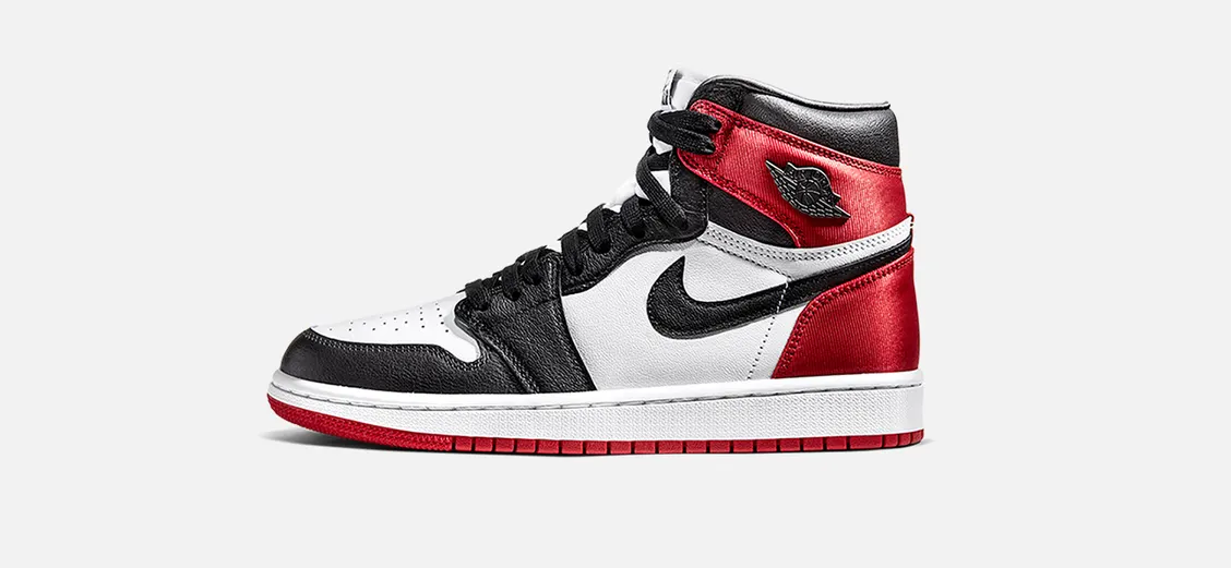 Air Jordan 1 Satin Black Toe: женский вариант