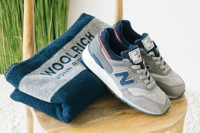 New Balance × Woolrich: шерстяная модель