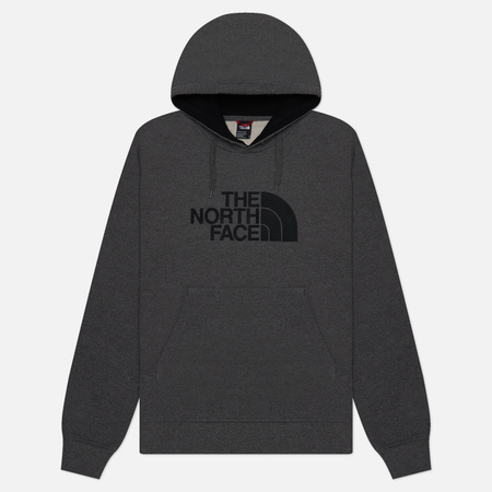 фото Мужская толстовка the north face drew peak hoodie, цвет серый, размер s