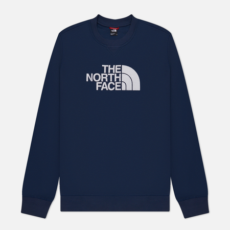фото Мужская толстовка the north face drew peak crew, цвет синий, размер s