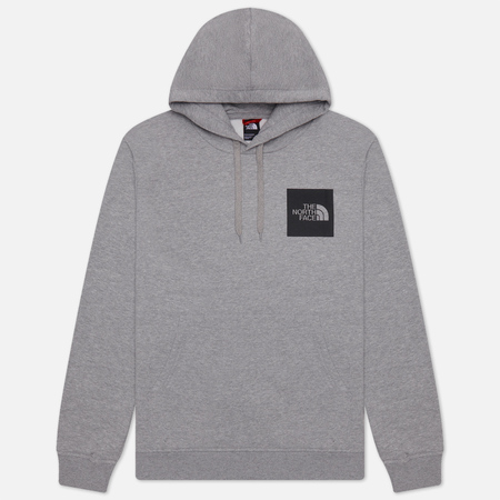 фото Мужская толстовка the north face fine graphic hoodie, цвет серый, размер s