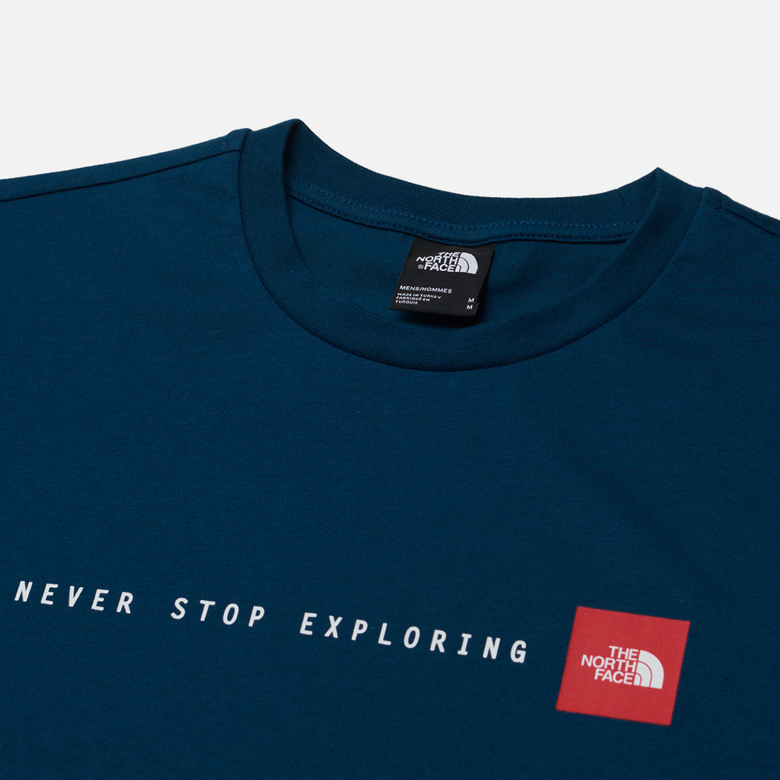 North face never stop exploring t shirt on sale