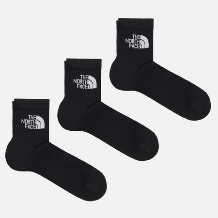 Комплект носков The North Face Multi Sport Cush Quarter 3-Pack, цвет чёрный, размер 44-46 EU