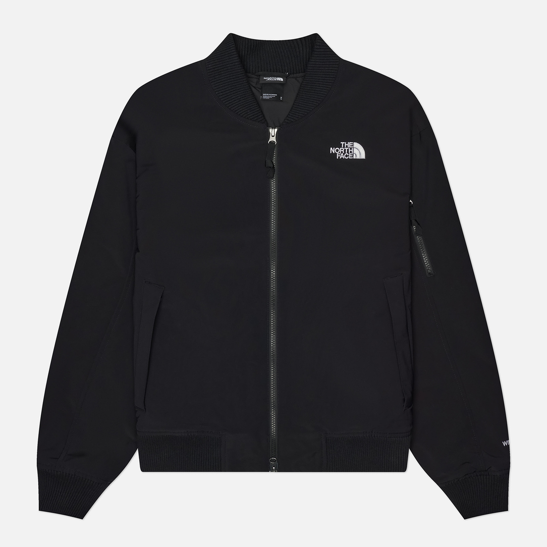 North face bomber jacket black on sale