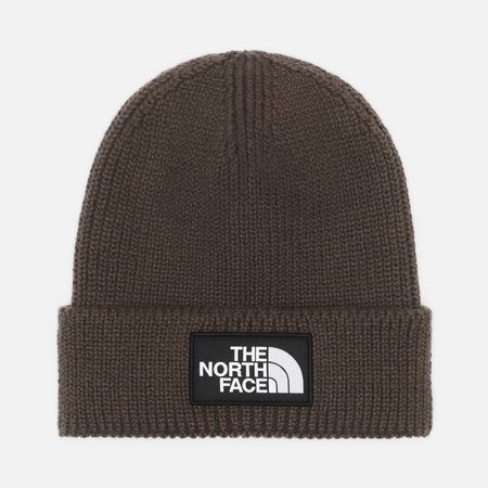  Шапка The North Face TNF Logo Box Cuffed Recycled, цвет коричневый