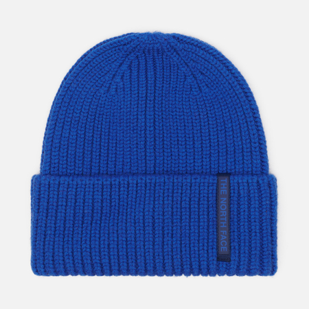 Шапка The North Face Wool Blend, цвет синий
