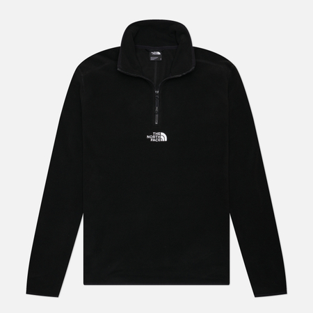 Мужская толстовка The North Face Glacier 1/4 Zip Embroidered Logo, цвет чёрный, размер XL
