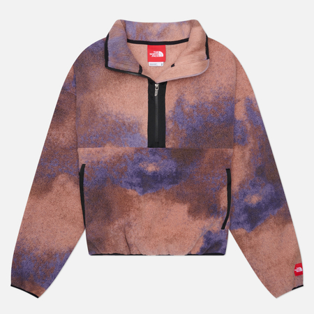 Мужская толстовка The North Face Red Box Printed 1/2 Zip Fleece, цвет фиолетовый, размер M