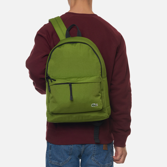 Рюкзак Lacoste Neocroc Canvas Zip Pocket Green/Black
