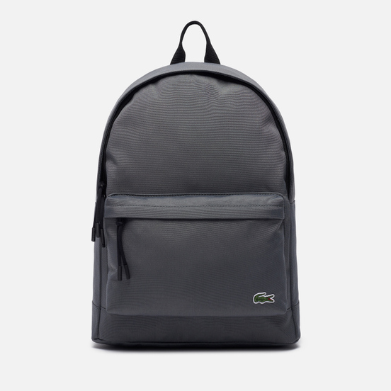 Рюкзак Lacoste Neocroc Canvas Zip Pocket Grey/Black