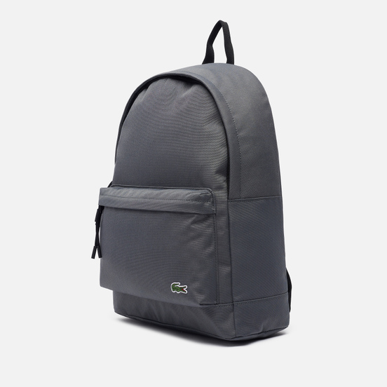Рюкзак Lacoste Neocroc Canvas Zip Pocket Grey/Black