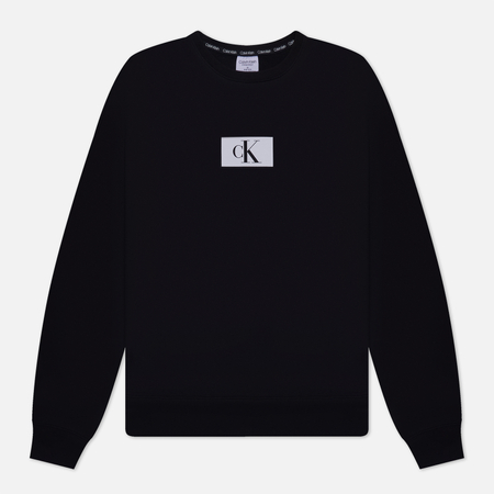 фото Мужская толстовка calvin klein underwear lounge crew neck ck96, цвет чёрный, размер s