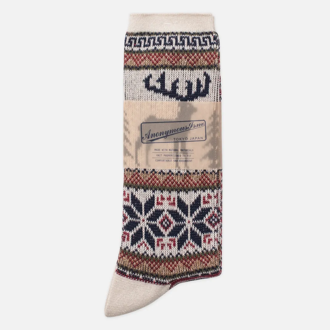 Anonymous Ism Носки Deer Snow Jacquard Crew