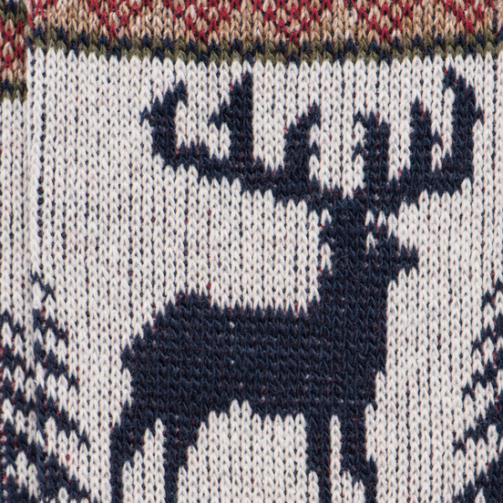 Носки Anonymous Ism Deer Snow Jacquard Crew Off White