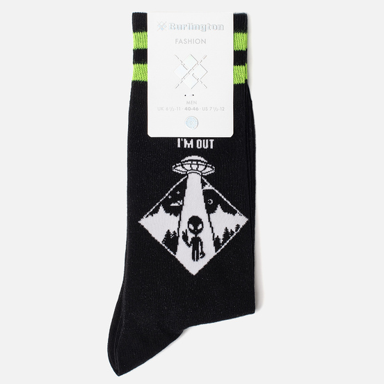 Носки Burlington Alien Peace Out Black