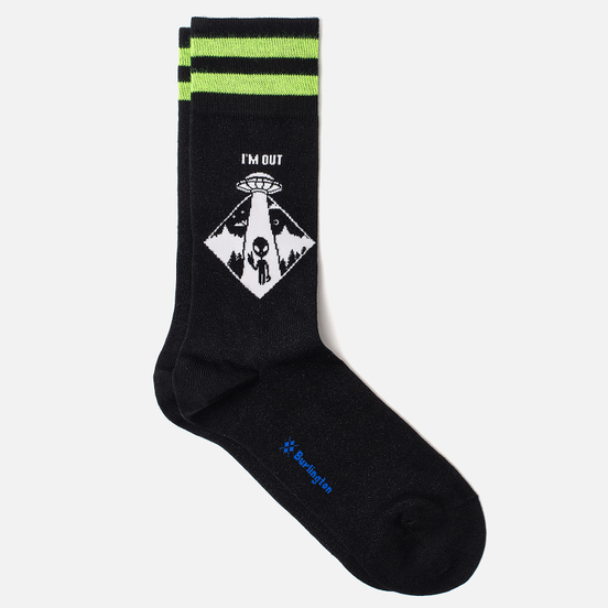 Носки Burlington Alien Peace Out Black