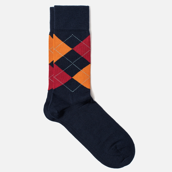 Носки Burlington Edinburgh Navy/Red