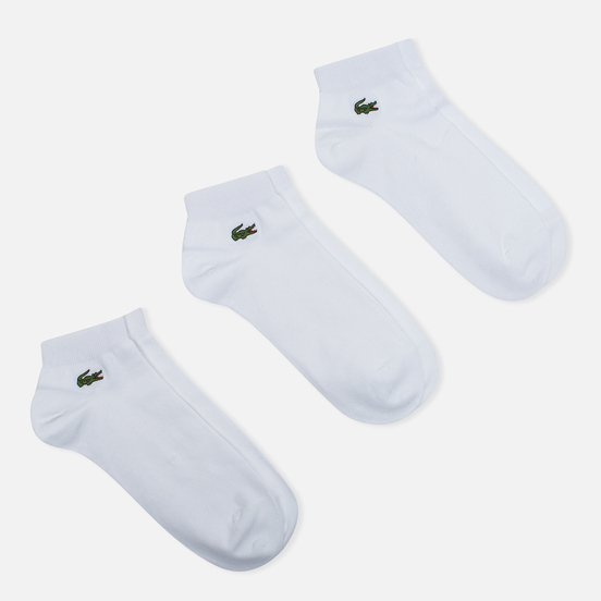 Комплект мужских носков Lacoste 3-Pack Sport Low-Cut White