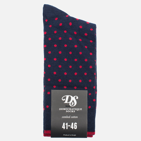Мужские носки Democratique Socks Originals Polkadot Navy/Spring Red