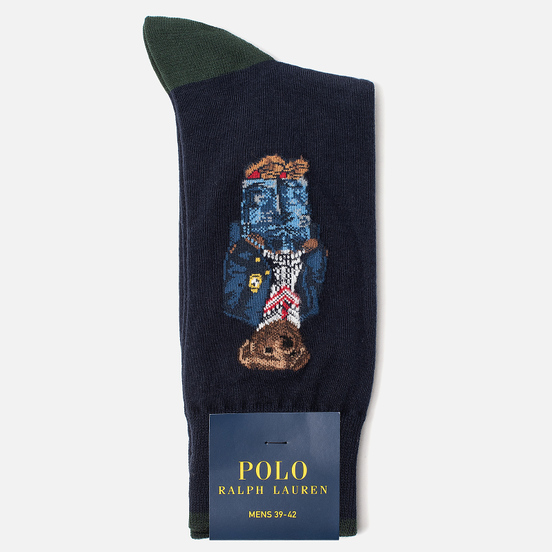 Носки Polo Ralph Lauren Crest And Bears Crew Single Cruise Navy/College Green