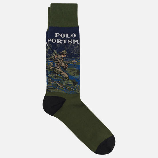 Носки Polo Ralph Lauren Fisherman Crew Single Olive