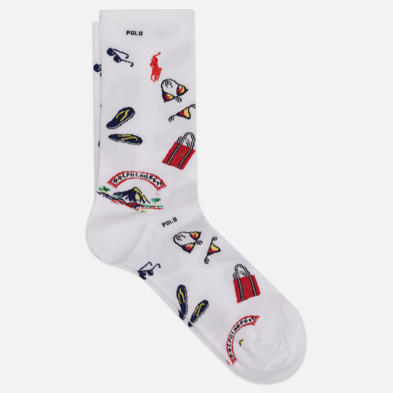Носки Polo Ralph Lauren Jamaica Beac Single White