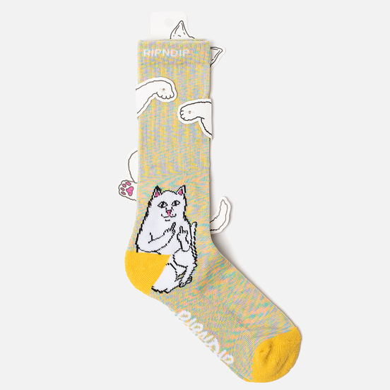 Носки RIPNDIP Lord Nermal Gold Rainbow