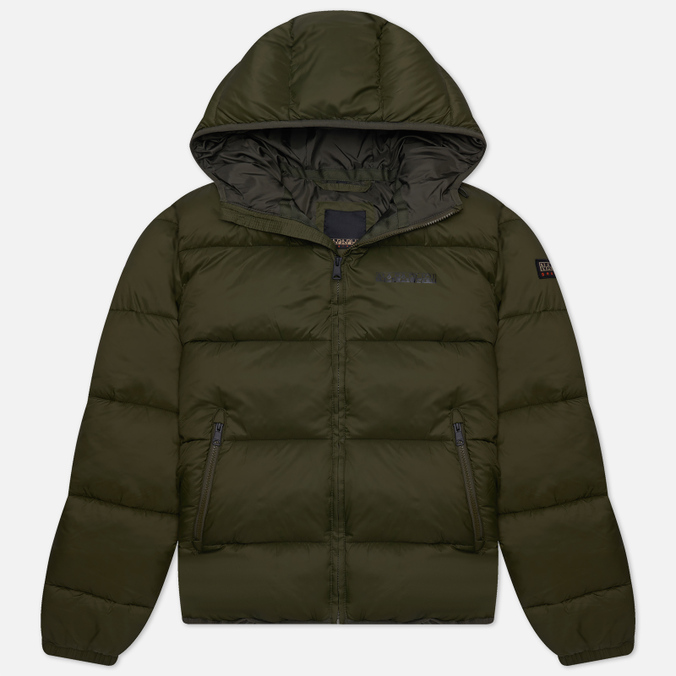Мужской пуховик Napapijri A-Suomi Hooded 1, цвет зелёный