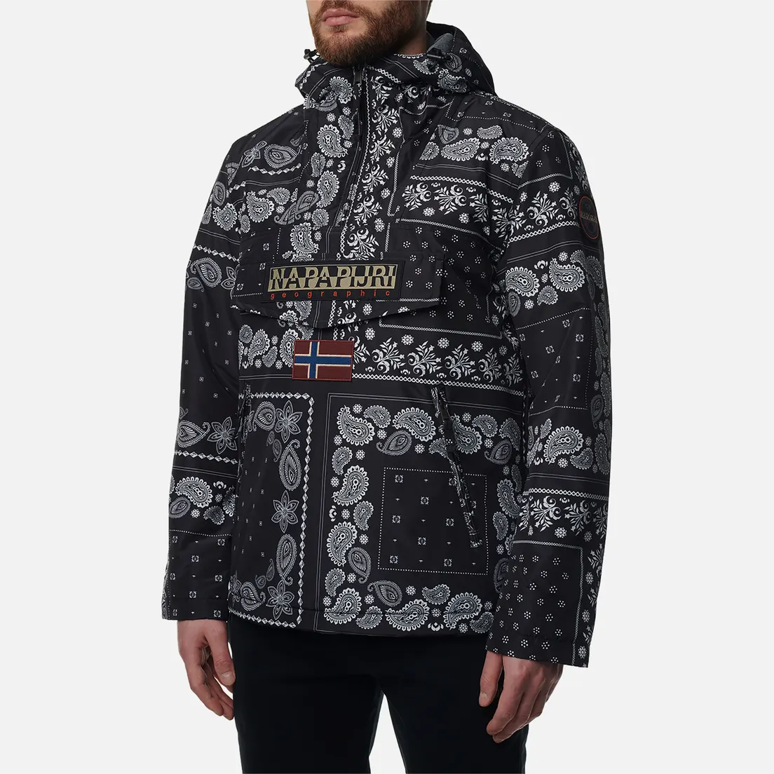 Napapijri Мужская куртка анорак Rainforest Pocket Print 2