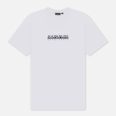 фото Мужская футболка napapijri s-box 4, цвет белый, размер s