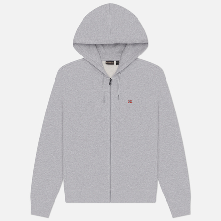 Мужская толстовка Napapijri Balis Full-Zip Hoodie, цвет серый, размер XXL
