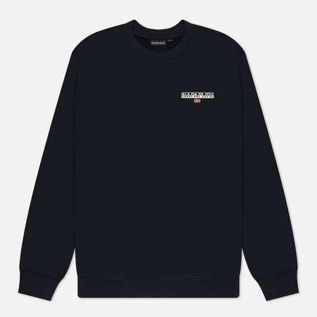 фото Мужская толстовка napapijri b-ice crew neck 2, цвет чёрный, размер s