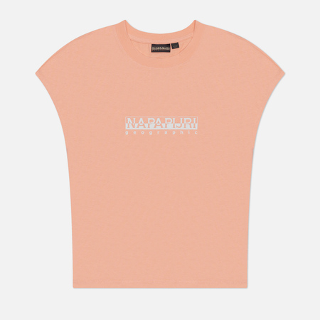 Женская футболка Napapijri Box Loose Sleeves, цвет розовый, размер XS