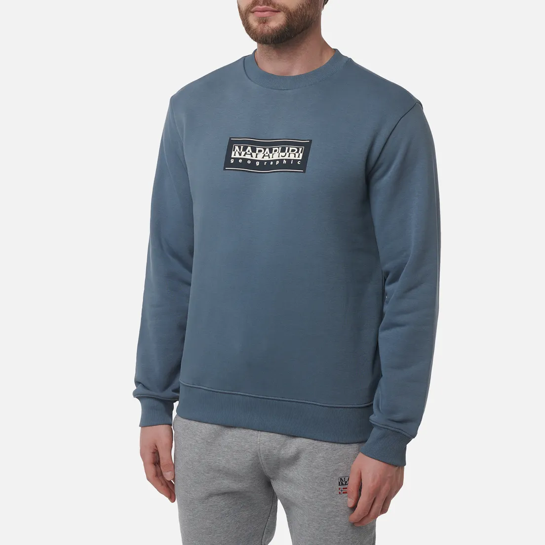 Napapijri Мужская толстовка Box Logo Crew Neck