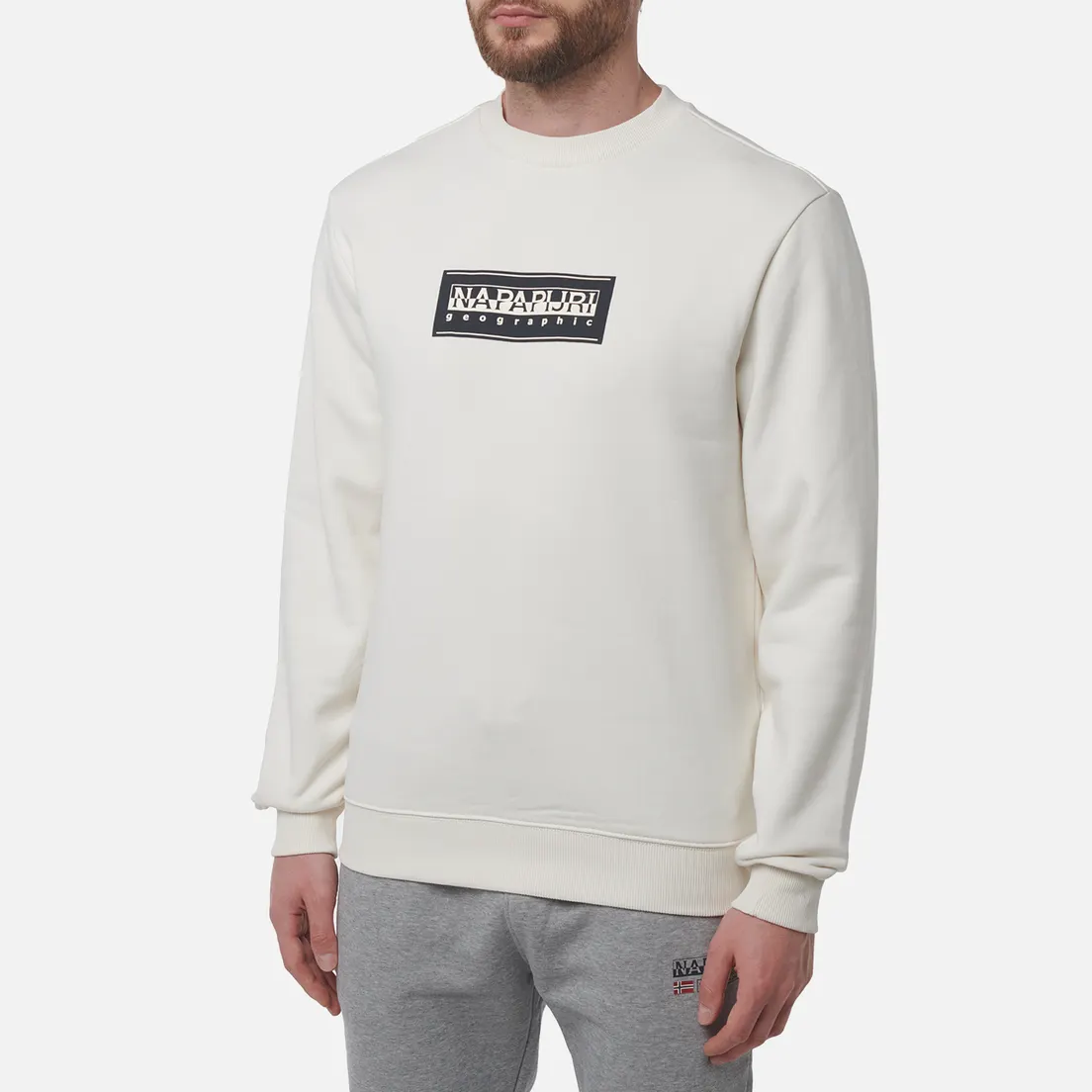 Napapijri Мужская толстовка Box Logo Crew Neck