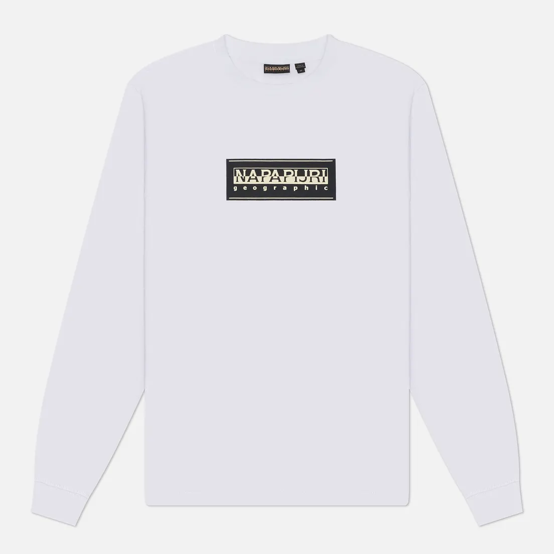 Napapijri Мужской лонгслив Box Logo Crew Neck